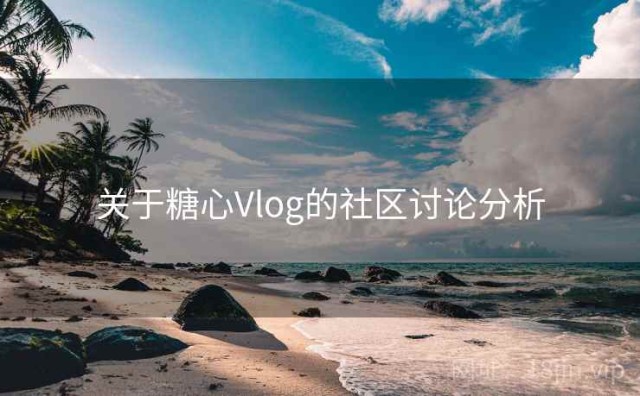 关于糖心Vlog的社区讨论分析