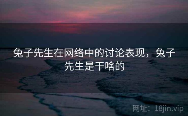 兔子先生在网络中的讨论表现，兔子先生是干啥的