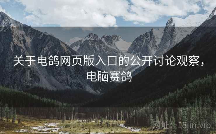 关于电鸽网页版入口的公开讨论观察，电脑赛鸽