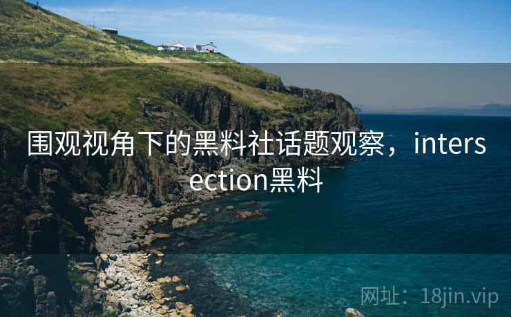 围观视角下的黑料社话题观察，intersection黑料