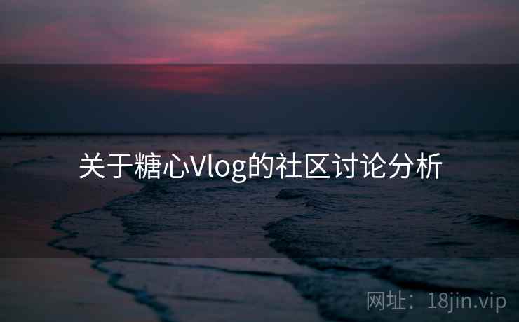 关于糖心Vlog的社区讨论分析 关于糖心Vlog的社区讨论分析